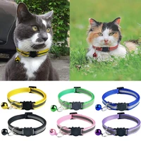 pet products pet collars cute puppy dog cat collars reflective adjustable collars release buckle neck strap bell pet collars