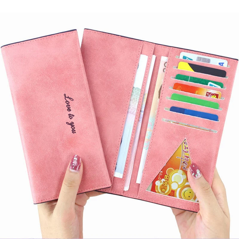 Лидер продаж! Модный женский длинный кошелек из матовой полированной