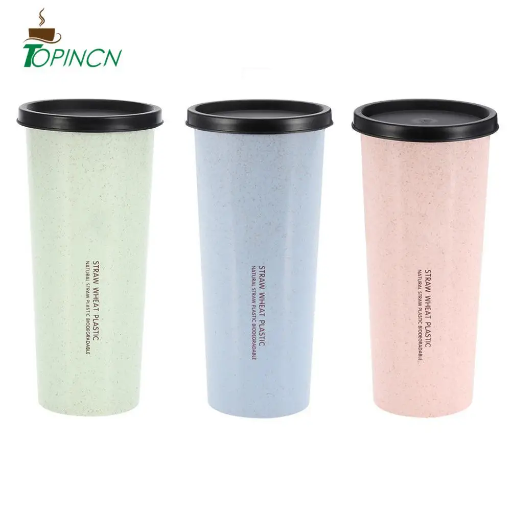 470 мл кофейная чашка из пшеничной соломы многофункциональная для воды и чая с