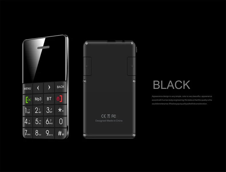 AEKU Qmart Q5 Mini, ультра тонкая карта, карман для мобильного телефона, четыре диапазона, поддержка Bluetooth, набор номера, TF карта, 0,96 дюймов, кредитный телефон