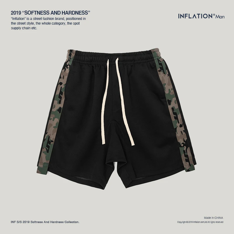 Мужские камуфляжные повседневные шорты с полосками по бокам мужские летние