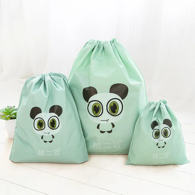Cute Cartoon Travel Storage Bag Drawstring Backpack Shoulders Kids Toy Makeup Candy Shoes | Дом и сад