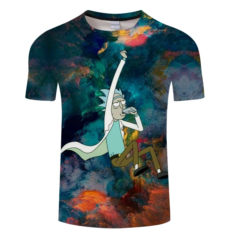 Galaxy morty &amp rick Мужская футболка 3D топы и футболки модные летние рубашки с коротким
