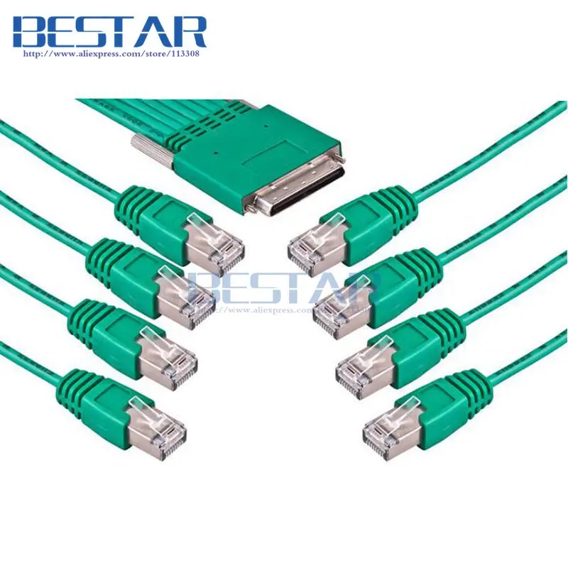 CAB-HD8-ASYNC 68pin до 8 x RJ45 кабель 3m 10ft 8-port EIA-232 Async для Cisco