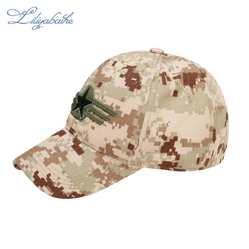 Модная кепка LILIYABAIHE хлопковая камуфляжная бейсболка с snapback и логотипом вышивкой |