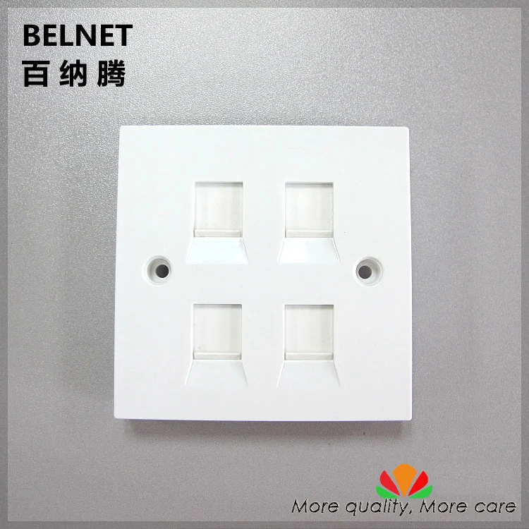 

86 4 ports panel Empty box Four jacks computer JB panel telephone network socket panel Compatible with a variety of modules AMP