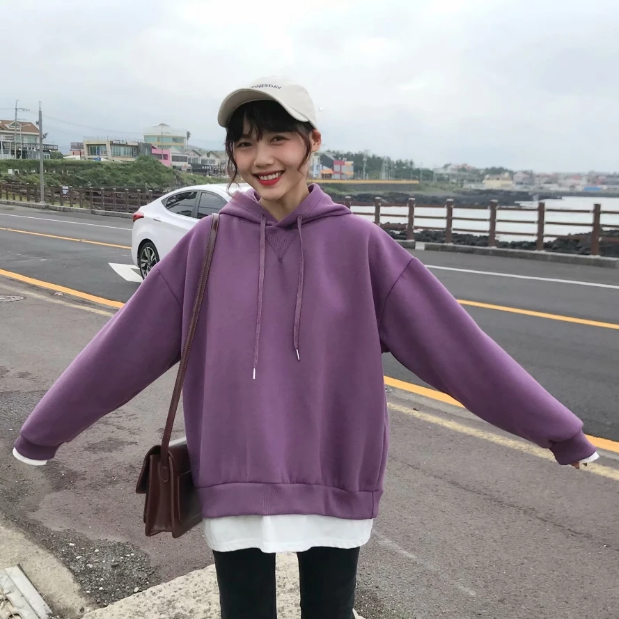 Женская толстовка в Корейском стиле harajuku модная желтая с индивидуальным шитьем