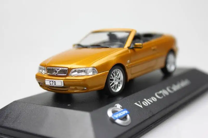 Atlas 1:43 volvo C70 модели автомобилей из сплава, оранжевый родстер