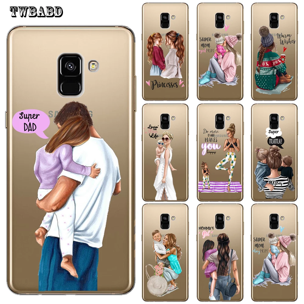 Модный чехол для телефона с надписью Super Dad Girl mom Baby Samsung Galaxy J730 J330 J530 J2 J4 J6 J8 J3 J7 J5 2015