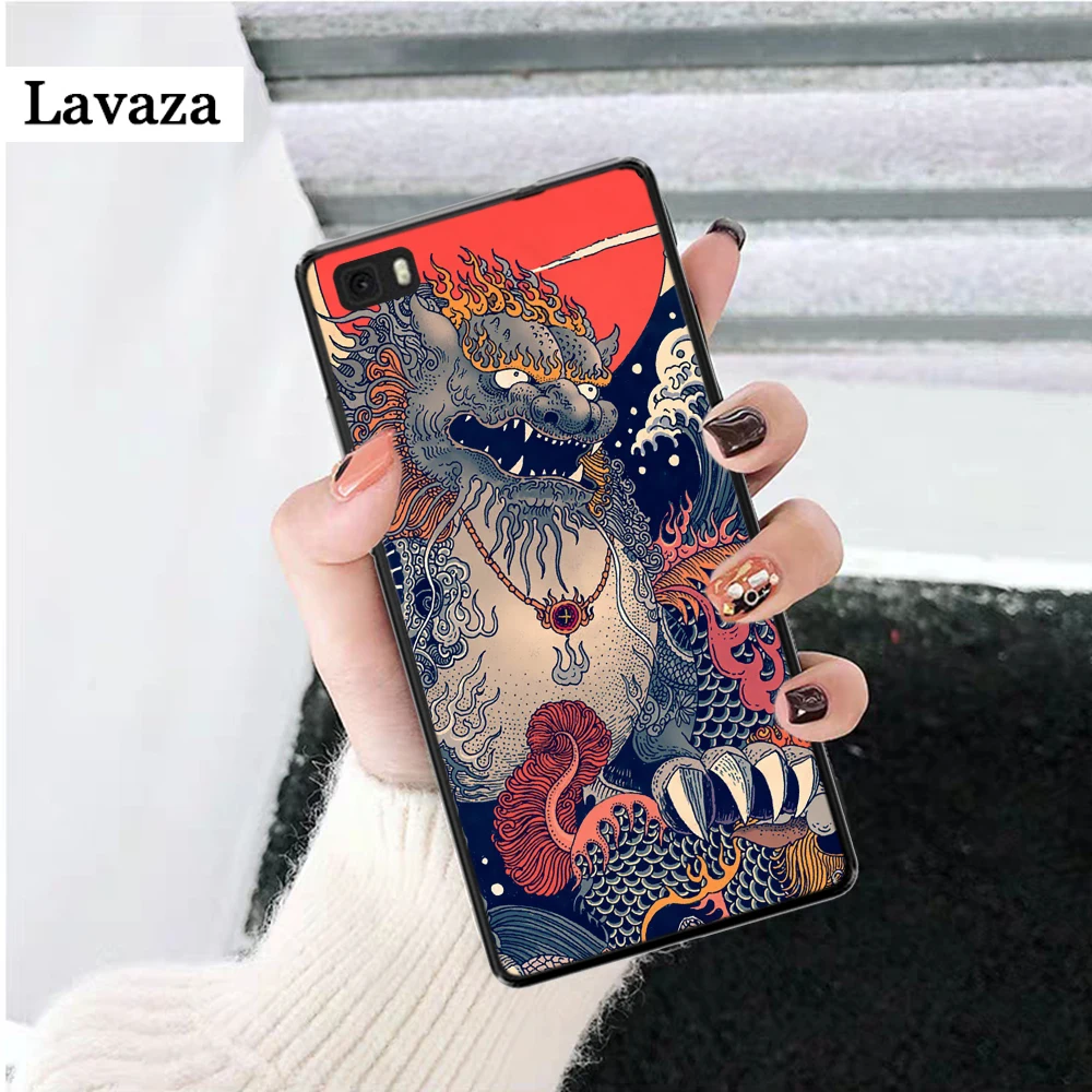 Lavaza японский стиль Art японский силикон чехол для Huawei P8 Lite P9 Mimi P10 P20 Pro P Smart