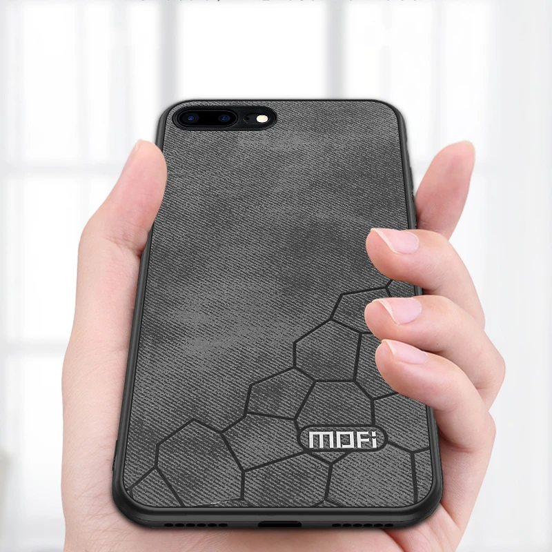 Новая ткань ультра-тонкий из плотной ткани чехол для iPhone 7 бизнес-чехол Plus Mofi iphone 8