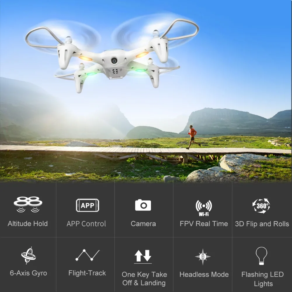 SYMA X15W Радиоуправляемый вертолет Радиоуправляемый квадрокоптер Дрон 4CH 2,4 GHz Aircraft6-Axis гироскоп 3D лоскут Карманный Дрон игрушки для детей