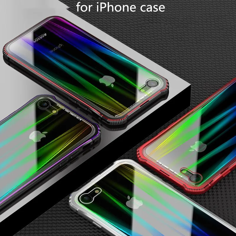 Colorful Aurora Touch Magnetic Phone Case for iPhone7 7plus/8 8plus/X/XS/XS MAX/XR Mobile Drop Protection | Мобильные телефоны и