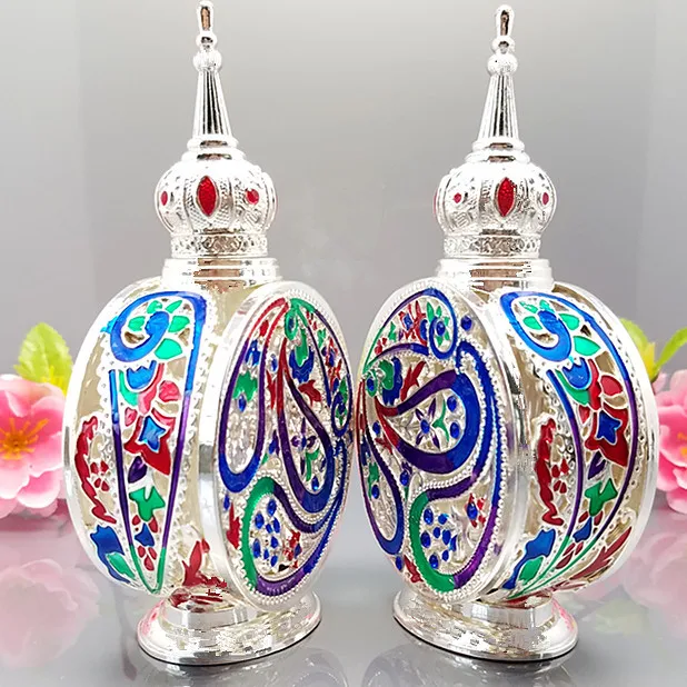 Серебряные винтажные пустые флаконы для духов 1 шт. 12 м бронзовый сплав Арабская