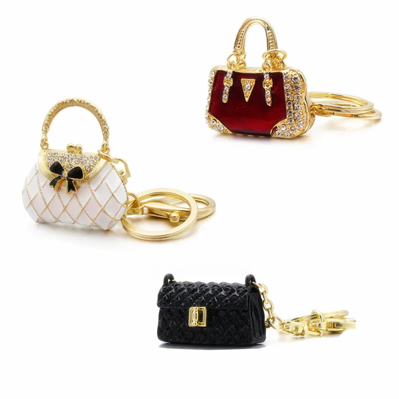 Enacolor Мода Эмаль подвесная сумочка брелок кристалл кошелек сумка кулон держатель