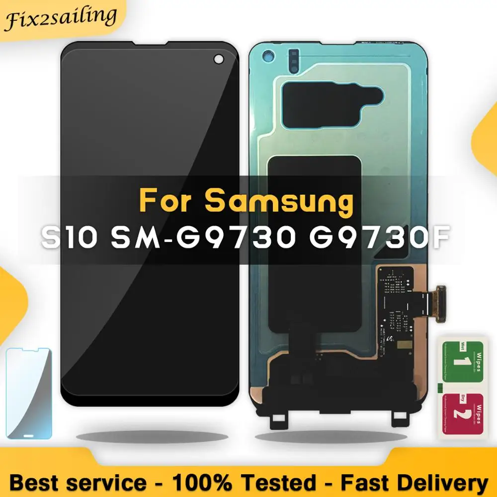 ЖК дисплей для Samsung Galaxy S10 SM G9730 G973F G973U Super AMOLED сменный экран с дигитайзером в сборе