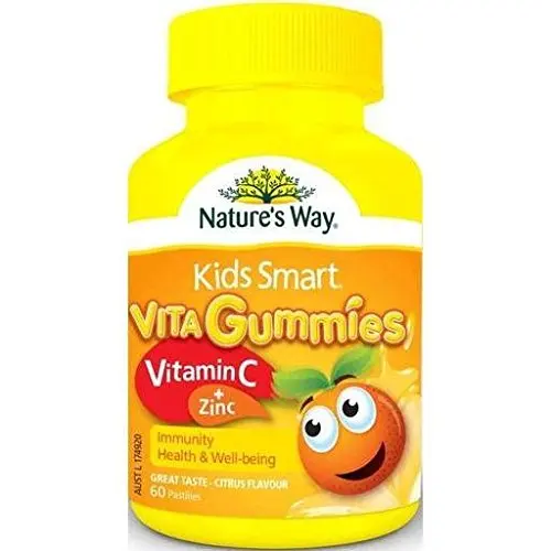 

Nature's Way Kids Smart Vita Gummies Vitamin C+ Zinc 60 Gummies for Immune Support, Health, Wellbeingwith