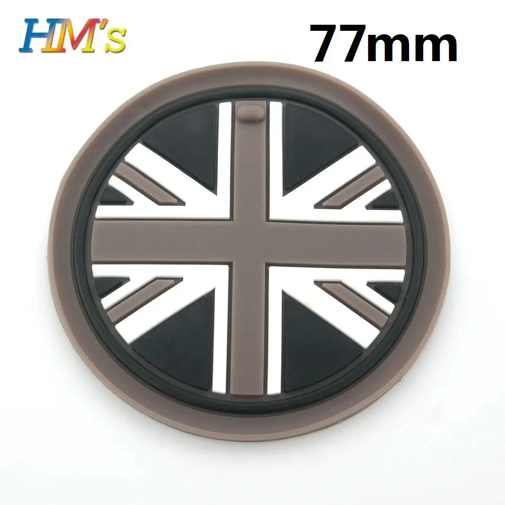 Grey Union Jack 77mm Для MINI Cooper S Countryman один R50 R52 R53 R55 R56 R57 R58 R59 R60 R61 F54 F55 F56 F57 F60 анти-скольжения Мат Силиконовое защитное покрытие для автомобильных ковриков - Название цвета: Grey Union Jack 77mm