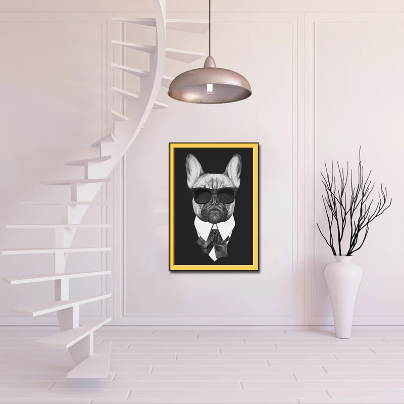 Костюм с черной подошвой картина маслом животными пейзаж настенная живопись