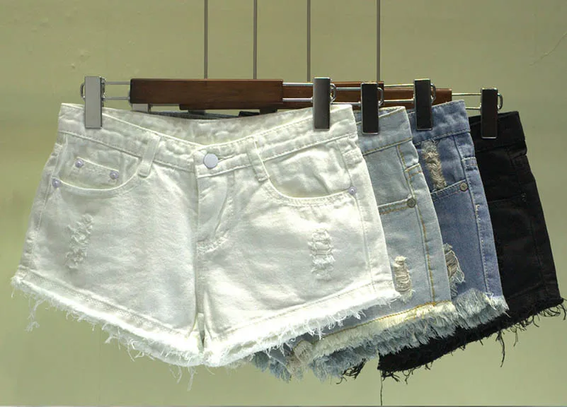 NiceMix джинсовые шорты женские Летние повседневные вареные белые дырки hotpants flash джинсовые короткие шорты женские студенческие шорты