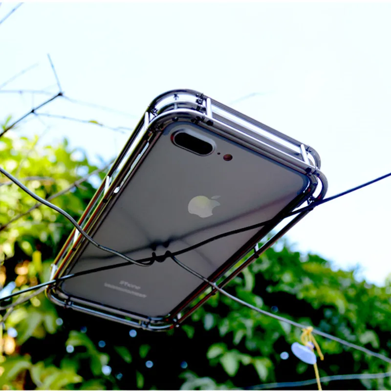 R-just весенний защитный бампер из нержавеющей стали для iphone 7, 8, 7 Plus, 8 Plus, чехол для телефона для iphone