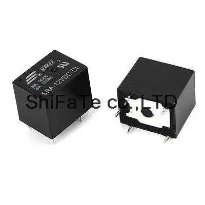 

DC 14V/20A AC 125V/20A 5 Pins SPDT Electromagnetic Relay DC 5/9/12/24V Coil 2 Pcs
