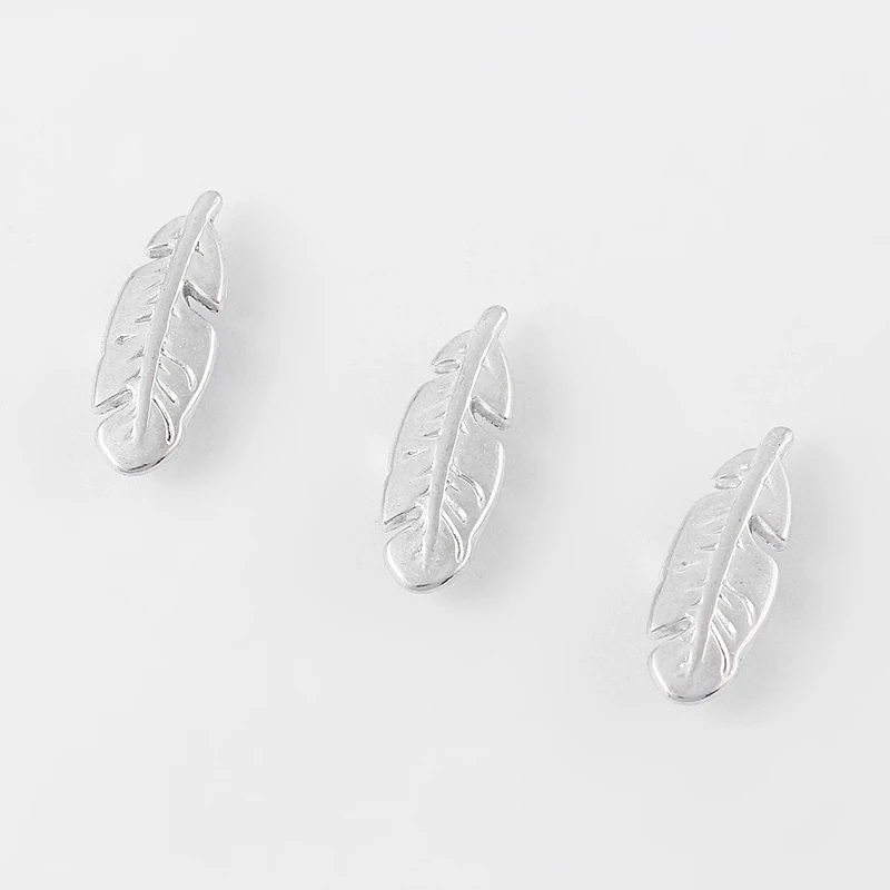 20 шт цинковый сплав 5 мм плоские перьевые слайдеры бусины для 5x2 браслета