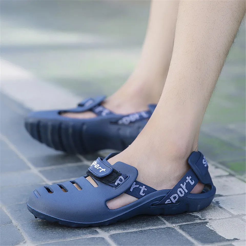 2018 летние мужские сандалии шлепанцы уличные пластиковые пляжные Повседневная