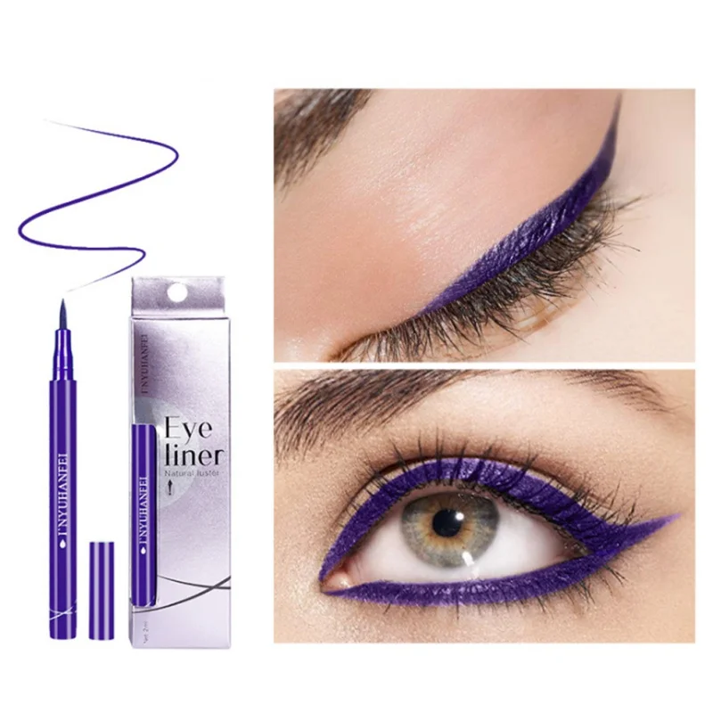 Жидкая подводка для глаз 4 цветов яркий цвет Водостойкая Подводка карандаш