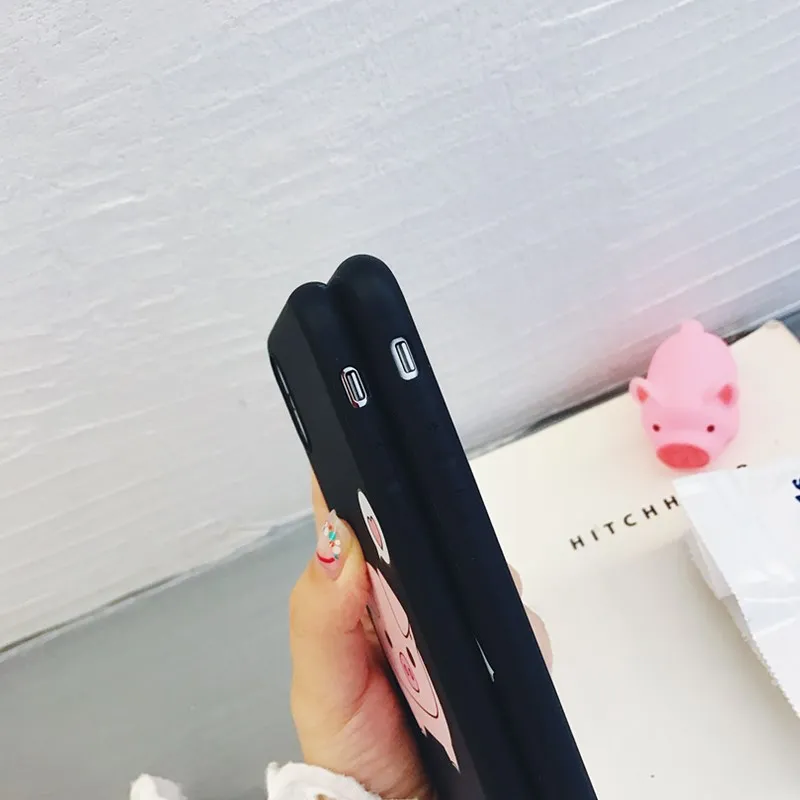 Cute Soft TPU Case Pink Piggy Funny Cartoon Little Pig Silicon Phone For Iphone6 6S 6Plus 7 8 X Fashion |