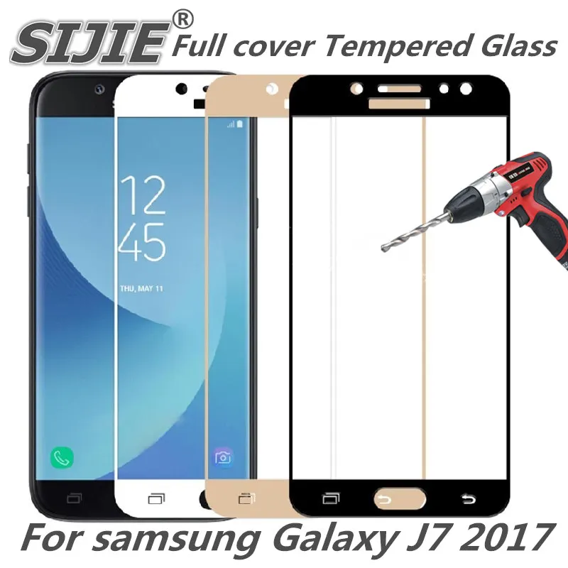 Полное покрытие закаленное стекло для Samsung Galaxy J7 2017 j730 J730F Европейская версия