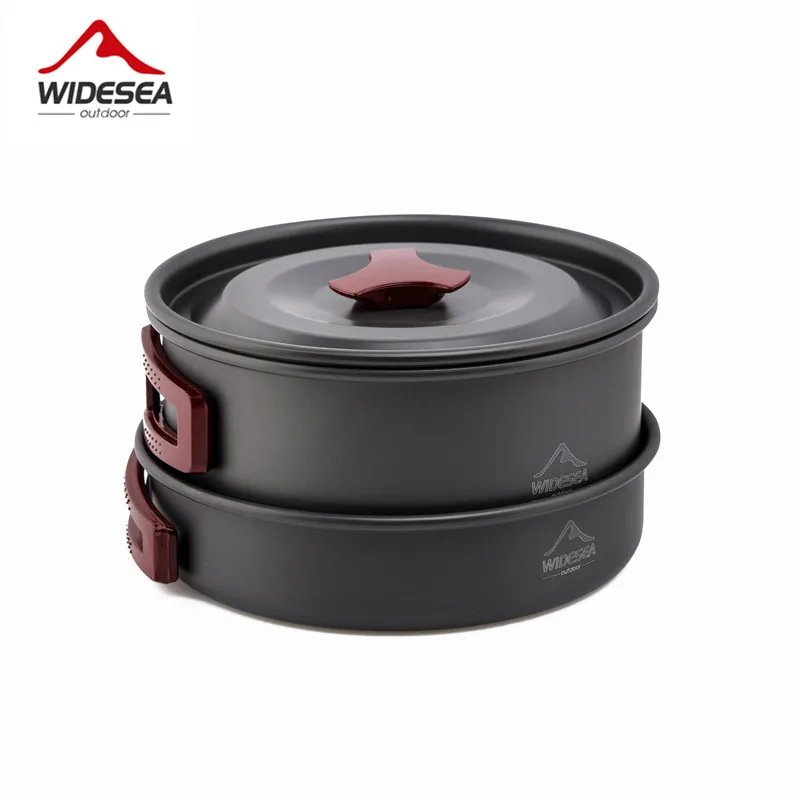 Widesea Кемпинг посуда открытый набор посуды для приготовления пищи SET TRAVEL столовые