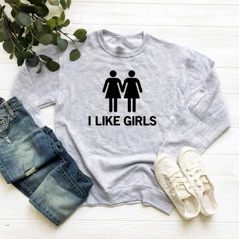Skuggnas Новое поступление Свитшот I like Girls лесбийские геи гордости Подростковая