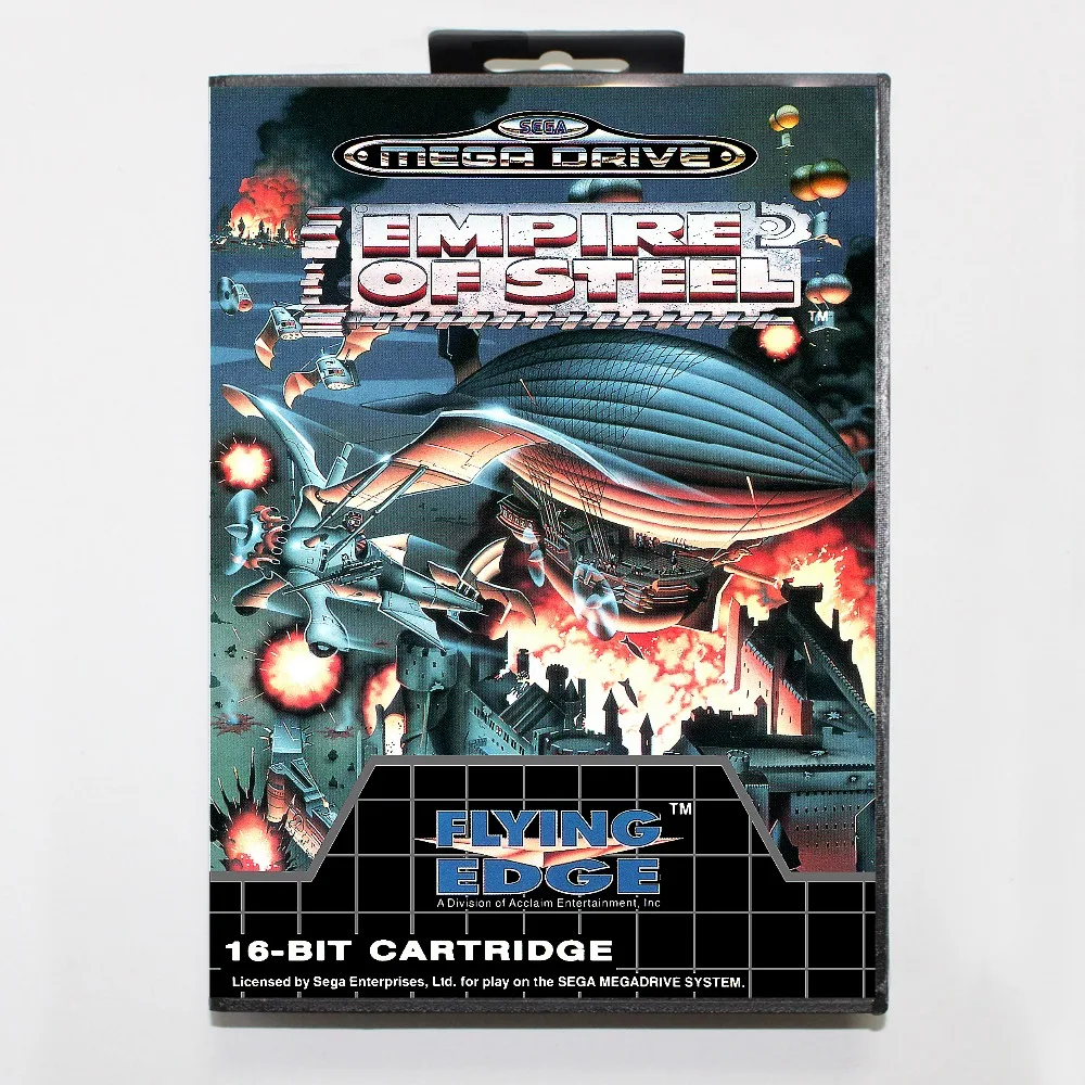 Империя из нержавеющей стали 16 бит SEGA MD карточная игра с коробку для Sega игры Mega Drive