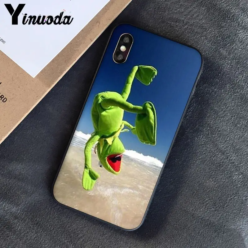 A13 Yinuoda Kermit лягушка Забавный DIY печать рисунок чехол для телефона для iPhone 8 7 6 6S 6Plus X XS MAX 5 5S SE XR 10 чехол s - Цвет: A13