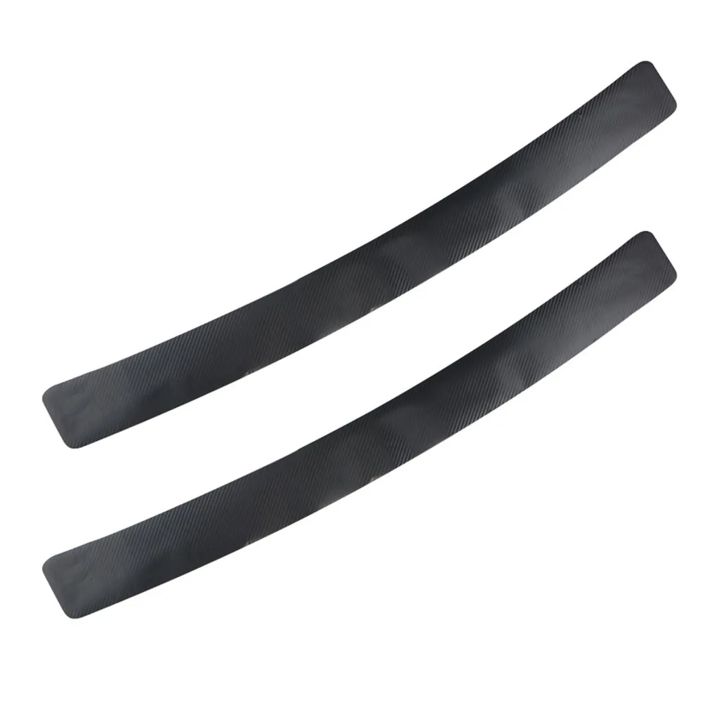 Наклейки для защиты порогов и багажника автомобиля с изображением карбонового волокна (2 шт.)