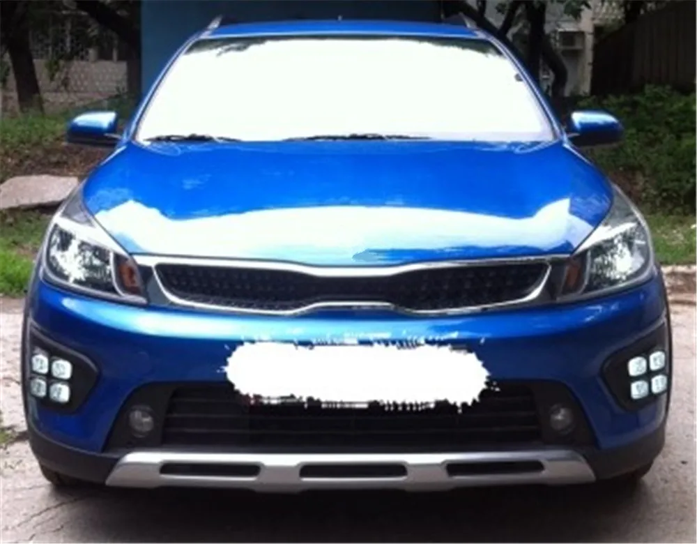 Автомобильный мигающий светодиодный фонарь для России, 1 пара, KIA RIO X-Line, автомобильные ходовые огни DRL
