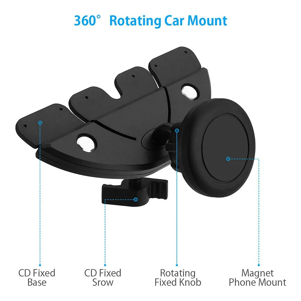 Популярный Автомобильный держатель для CD слота с магнитной подставкой iPhone Samsung