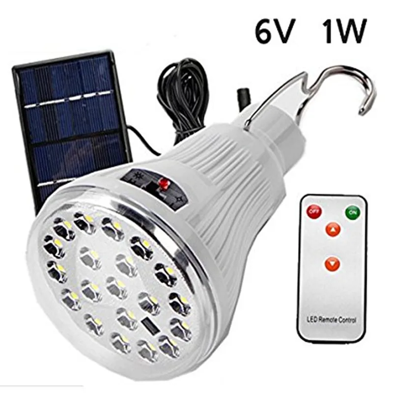 1 Вт на солнечной батарее супер яркий 20 светодиодный фонарь портативный крючок