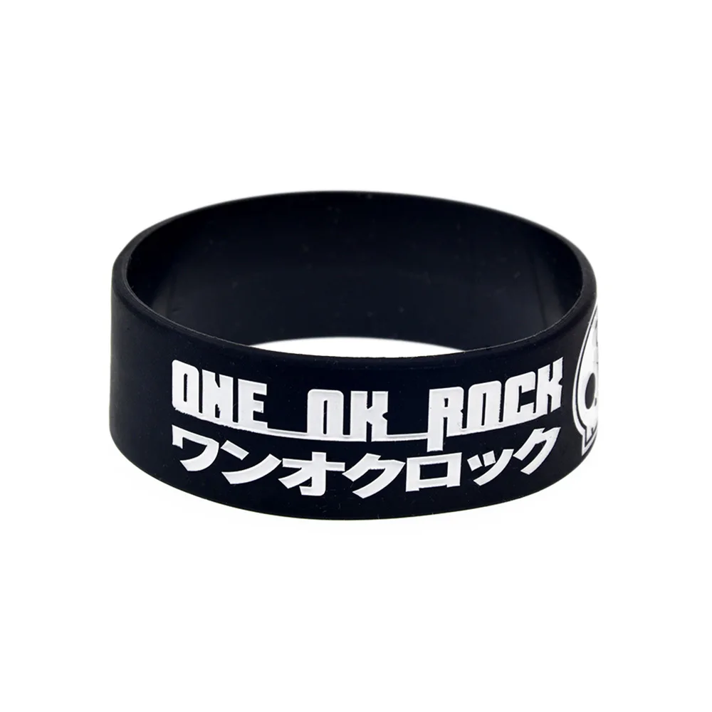 1 шт. один ок рок силиконовый браслет ширина дюйм черный выгравированный