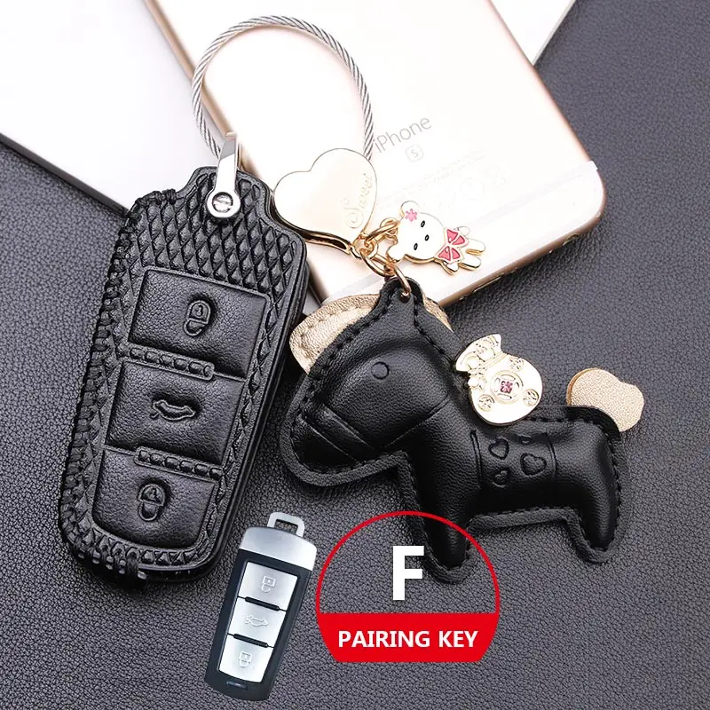 Кожаный брелок из воловьей кожи чехол для автомобиля Volkswagen CC POLO Golf jetta key packet чистый ручной работы женский брелок
