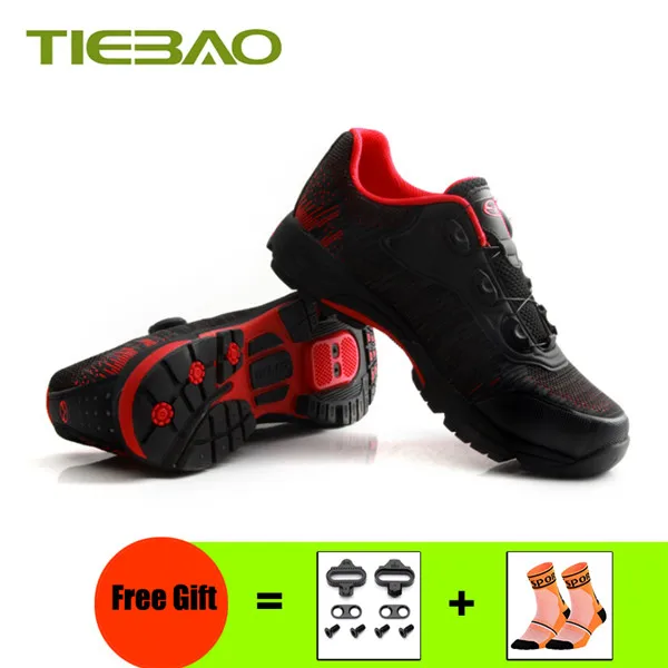 Cleats with 1766 R TIEBAO, обувь для велоспорта, женские и мужские кроссовки для горного велосипеда, самоблокирующиеся, обувь для отдыха, верховой езды, bicicleta SPD, обувь для педалей - Цвет: Cleats with 1766 R