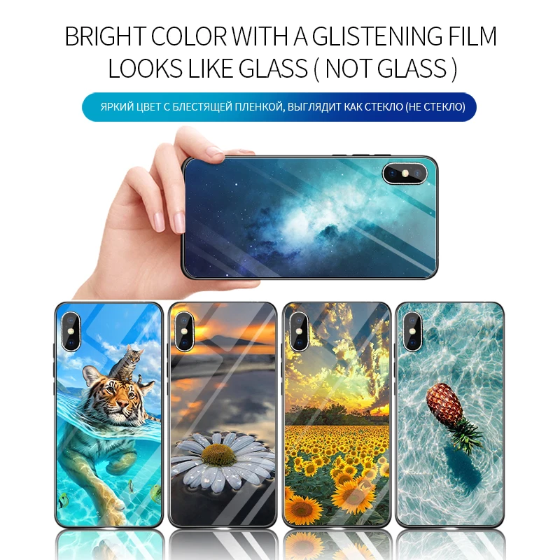 Чехол для iPhone 6 6S 5 SE 7 8 Plus 11 Pro Max суперъяркий глянцевый чехол из поликарбоната и ТПУ