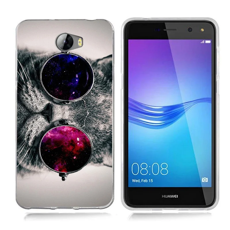 Чехол для Huawei Y5 ii Y5ii чехол/5A LYO-L21/Y6 II компактный ТПУ цветной мягкий чехол с