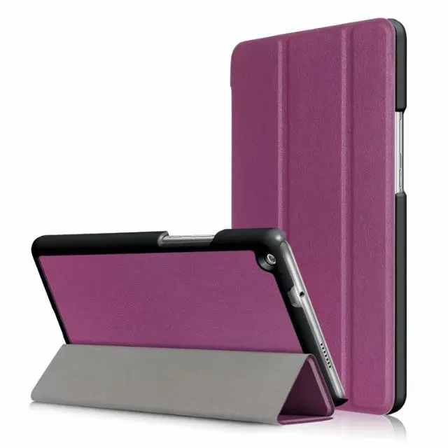 Чехол для huawei MediaPad M3 Lite 8,", магнитная подставка для планшета, умный защитный чехол из искусственной кожи для huawei M3 Lite 8,0+, 3 подарка бесплатно - Цвет: purple