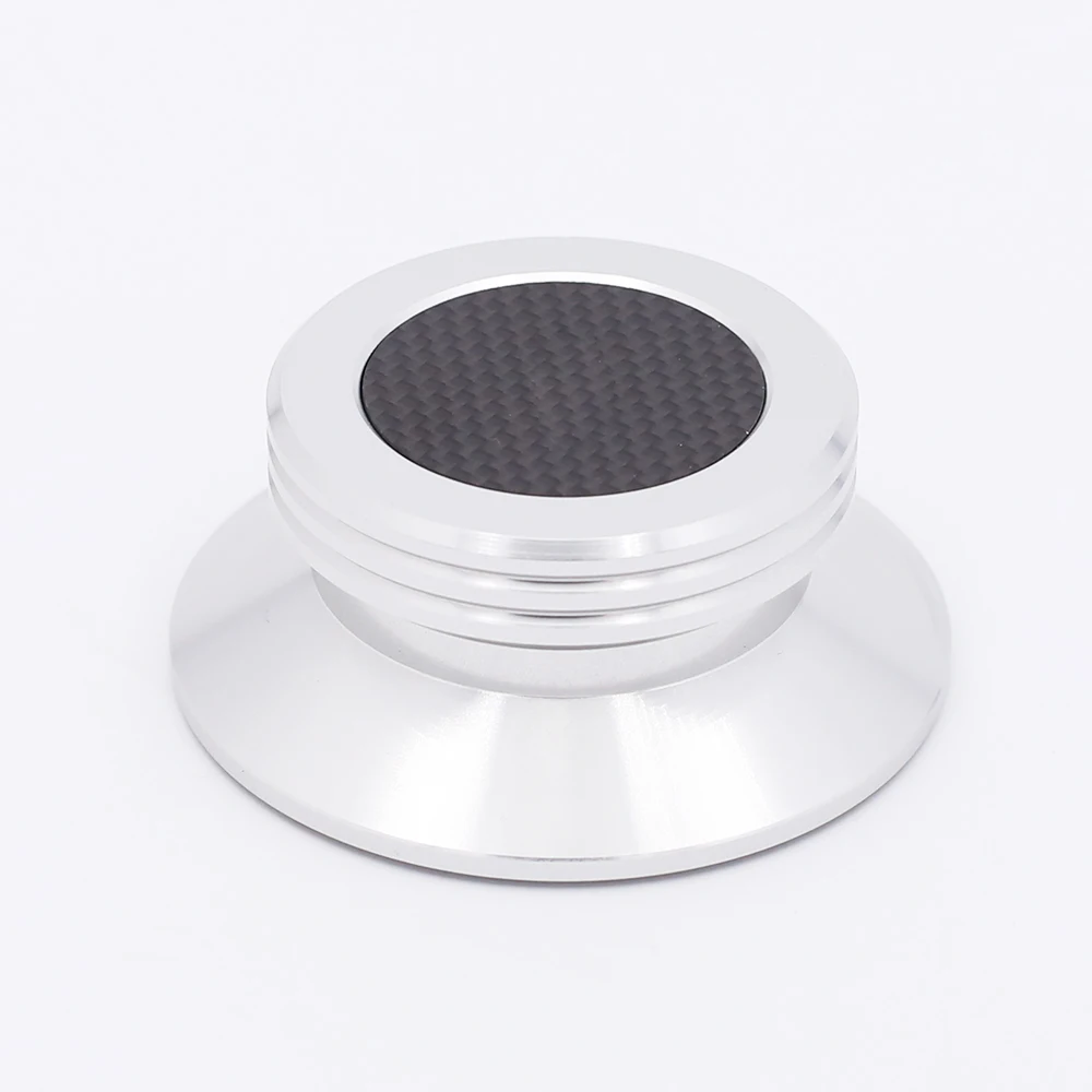 

New carbon fiber aluminum alloy LP Vinyl Turntables Metal Disc Stabilizer Record Weight/Clamp HiFi