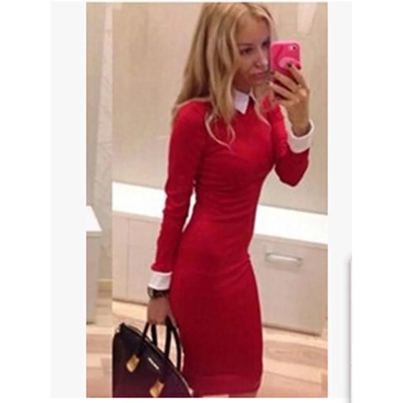 Женское платье с длинным рукавом DL1160 облегающее рукавом|autumn style|spring and autumnwomen dress |