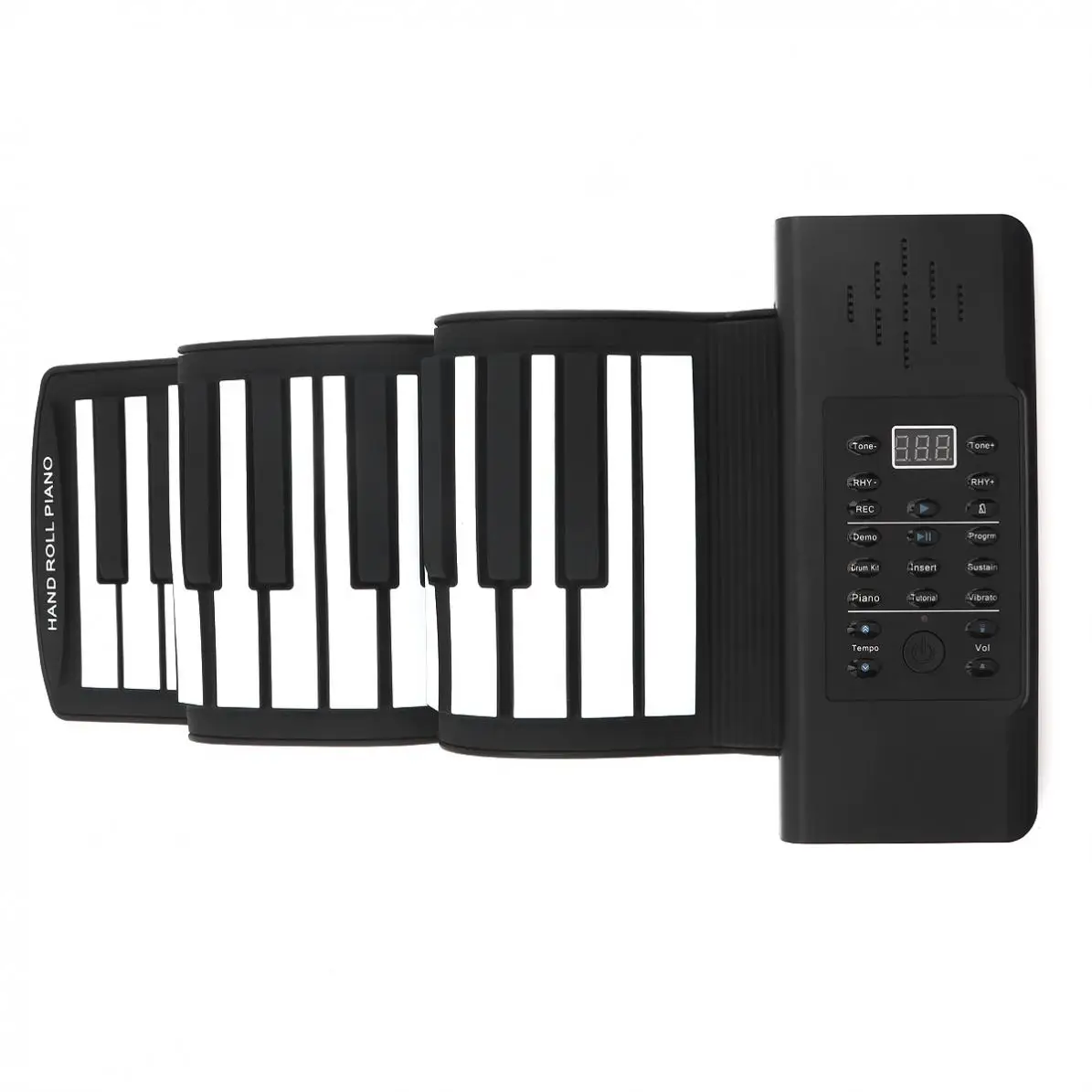 61 Keys USB MIDI Output Roll Up Piano Rechargeable Electronic Portable Silicone Flexible Keyboard Organ Built-in Speaker