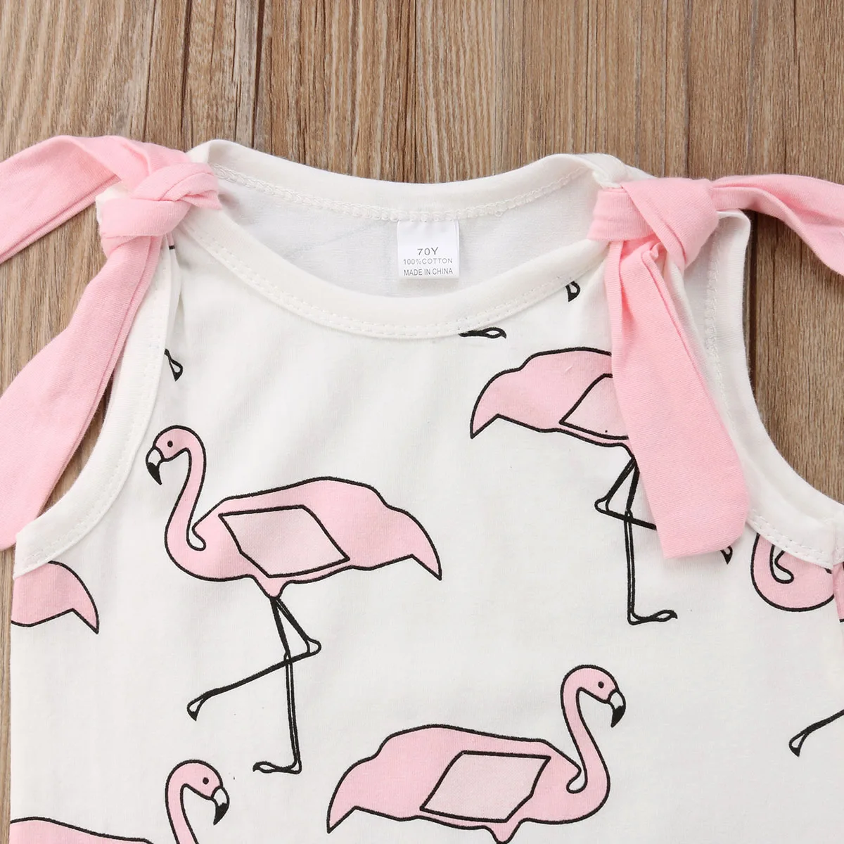 Новинка 2018 года Модный комбинезон с бахромой и фламинго для маленьких девочек