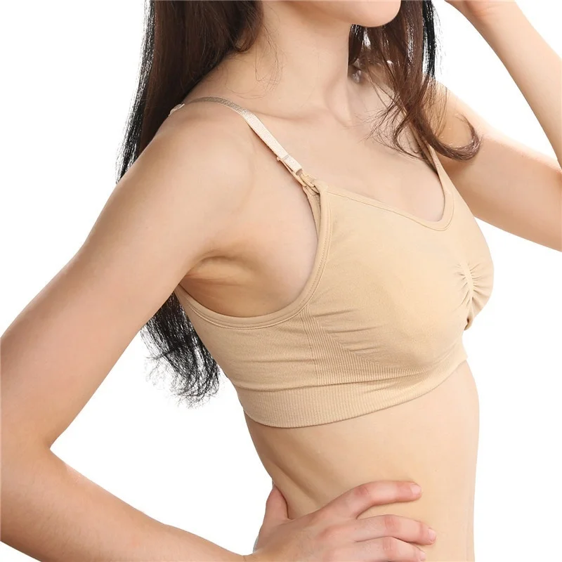 Хлопковый бюстгальтер для беременных кормящих пуш ап без рук грудного